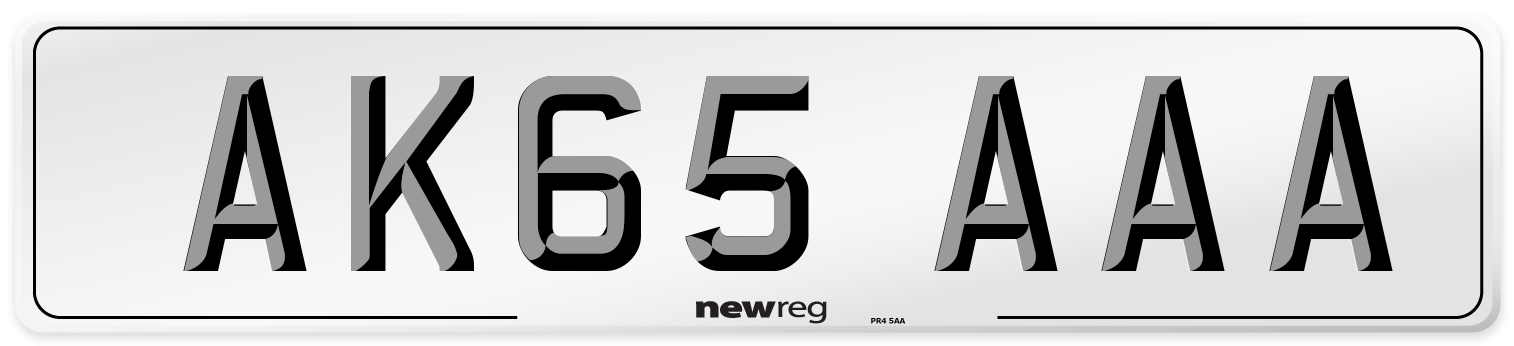 AK65 AAA Number Plate from New Reg